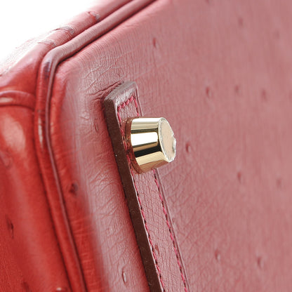 Hermes Ostrich Birkin 30 Rouge Vif 24 of 30