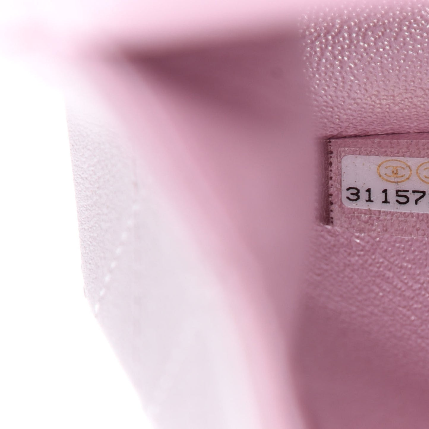 Iridescent Calfskin Quilted Medium Double Flap Light Pink