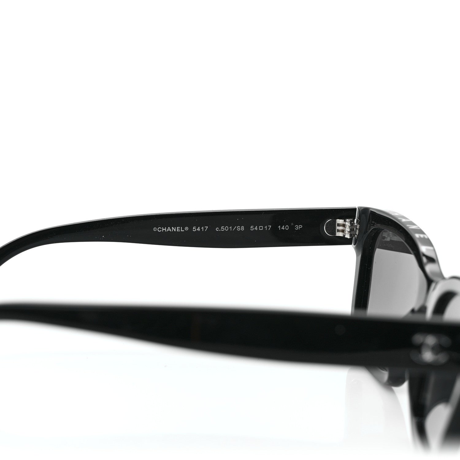 Chanel Acetate Square Sunglasses 5417 Black 6 of 8