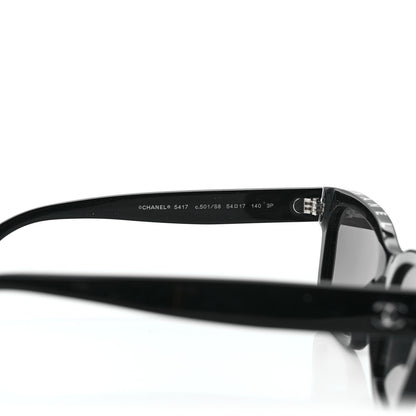 Chanel Acetate Square Sunglasses 5417 Black 6 of 8