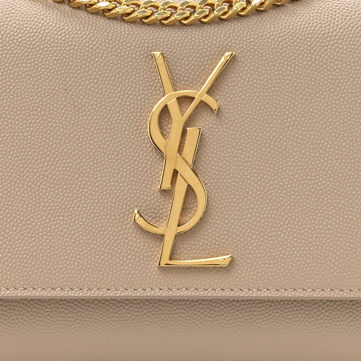 Grain De Poudre Small Monogram Kate Satchel Dark Beige