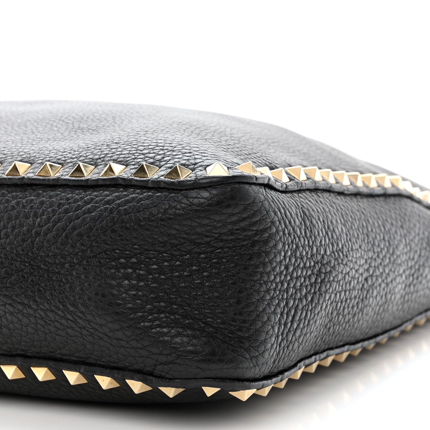 Valentino Garavani Pebbled Calfskin Large Rockstud Flip-Lock Messenger Bag Black 10 of 12