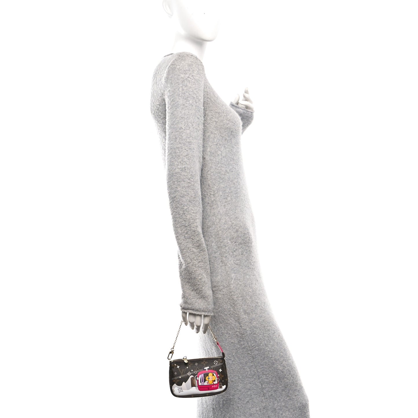 Monogram 2019 Christmas Animation Mini Courchevel Pochette Accessories Fuchsia