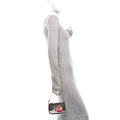 Louis Vuitton Monogram 2019 Christmas Animation Mini Courchevel Pochette Accessories Fuchsia 2 of 10