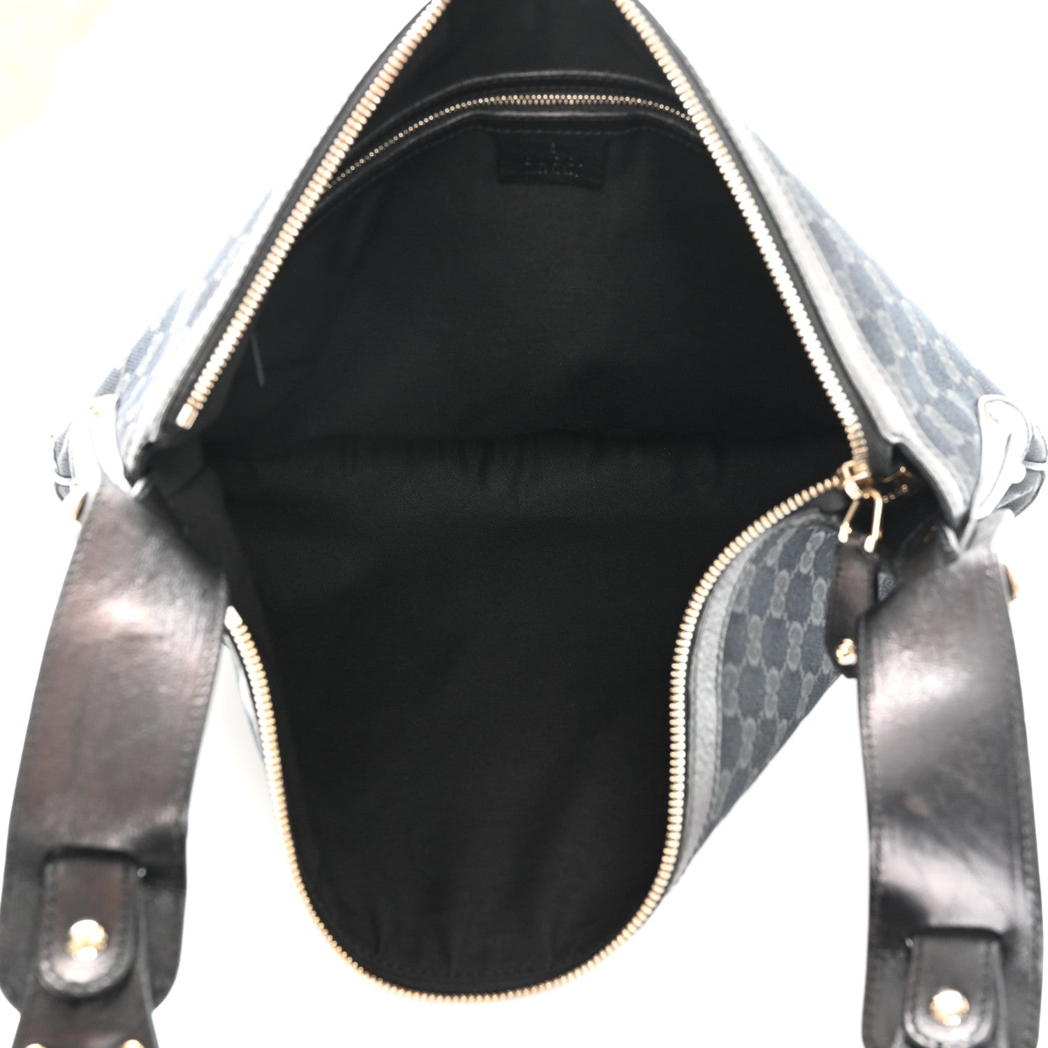 Gucci Monogram Pelham Studded Shoulder Bag Black 5 of 11