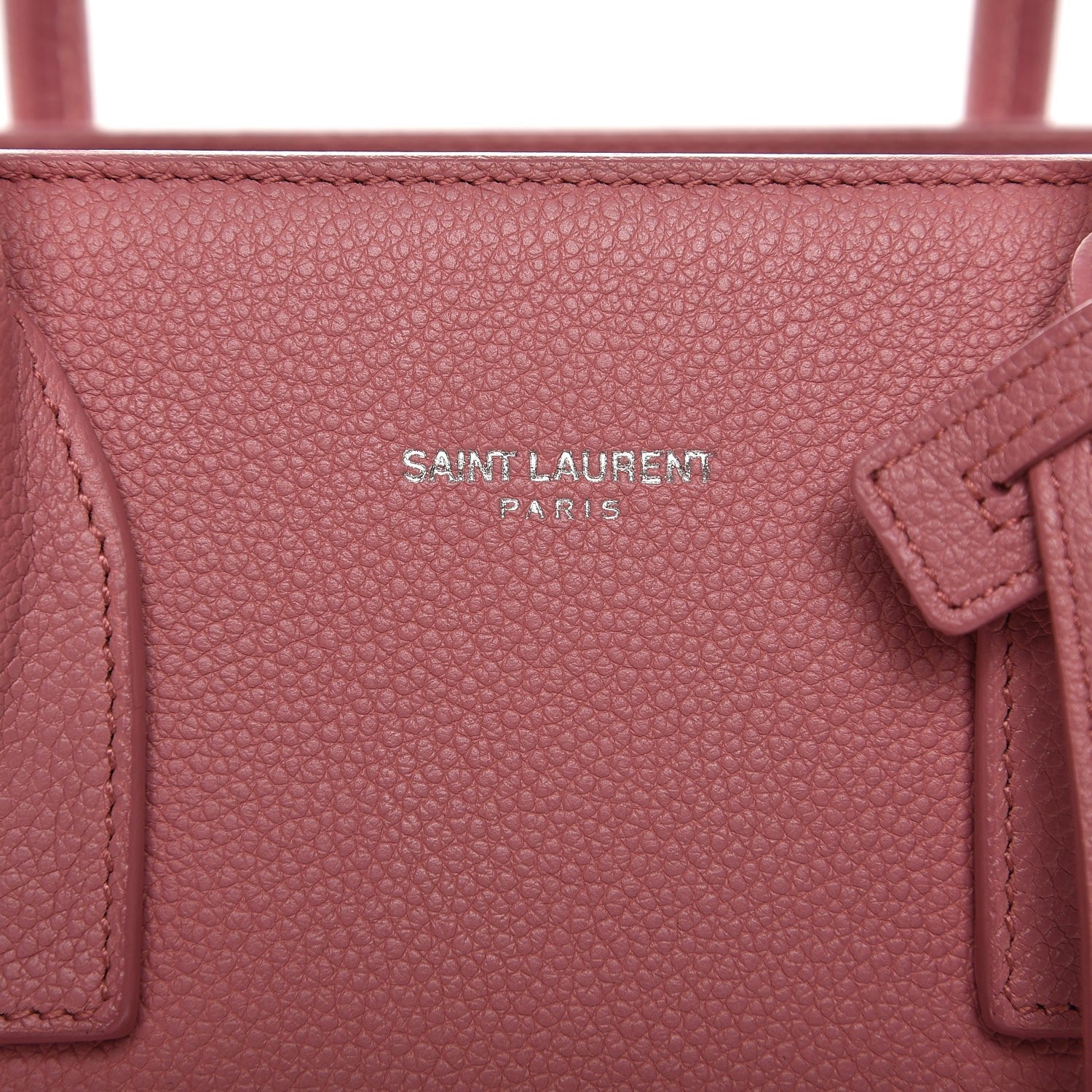 Saint Laurent Grained Calfskin Baby Sac De Jour Dark Rose 8 of 12