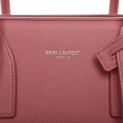 Saint Laurent Grained Calfskin Baby Sac De Jour Dark Rose 8 of 12