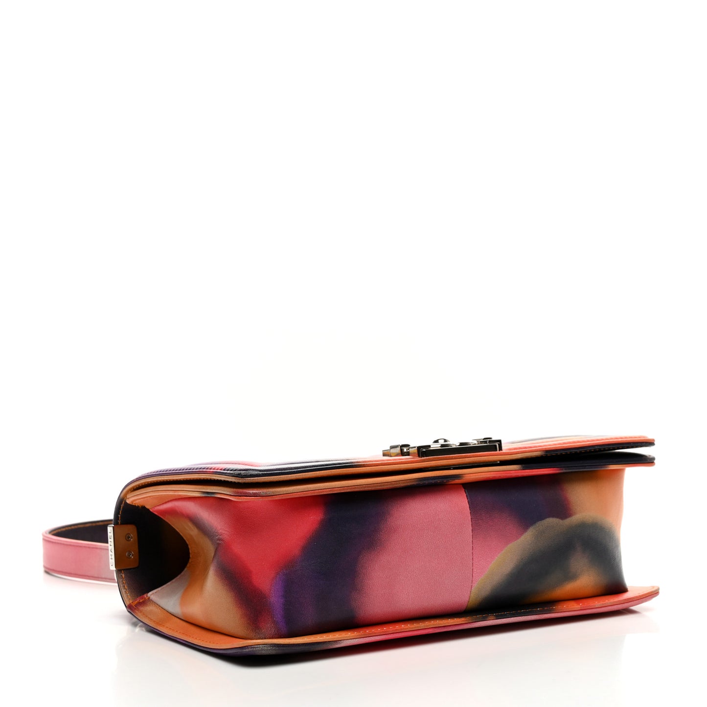 Printed Lambskin Quilted Medium Flower Power Boy Flap