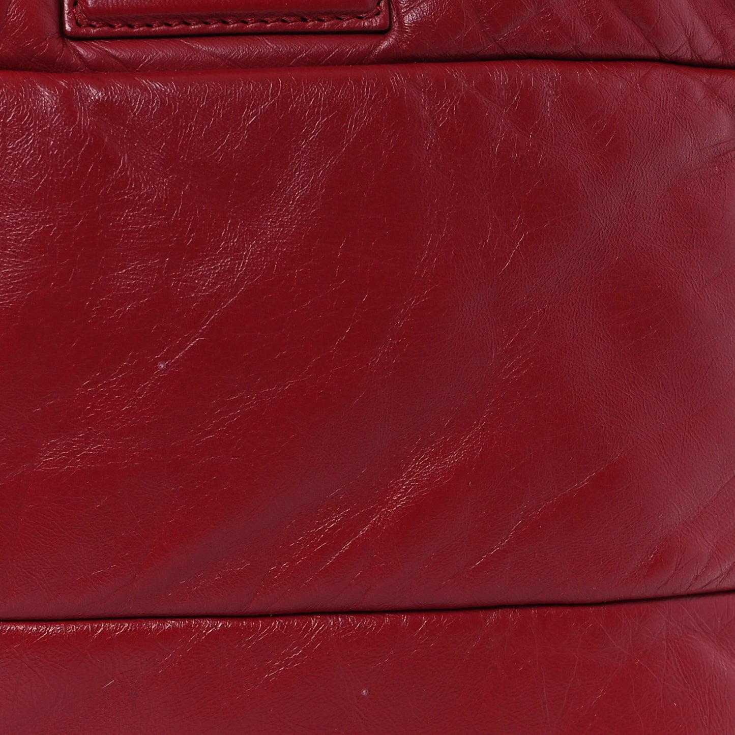 Lambskin Quilted Large Coco Cocoon Reversible Tote Red Red