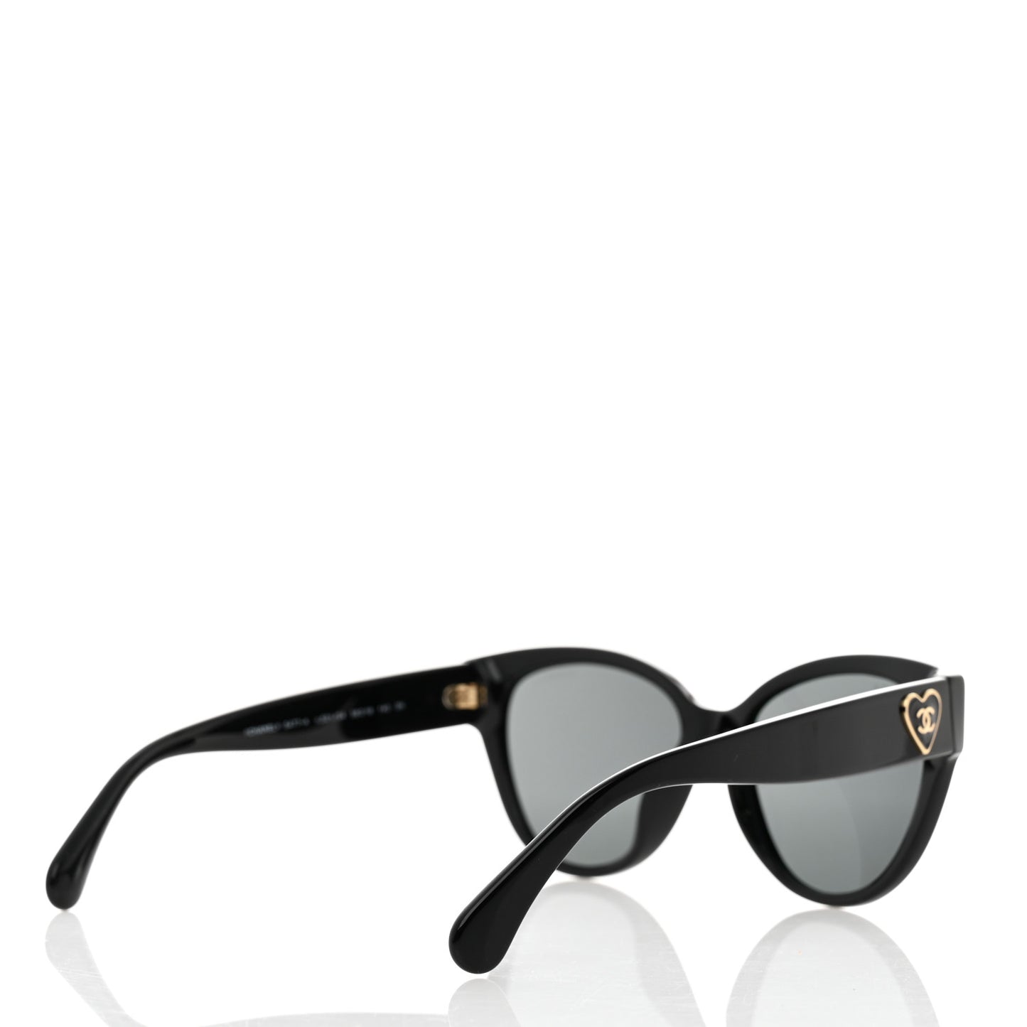 Acetate Enamel Heart Butterfly Sunglasses 5477-A Black