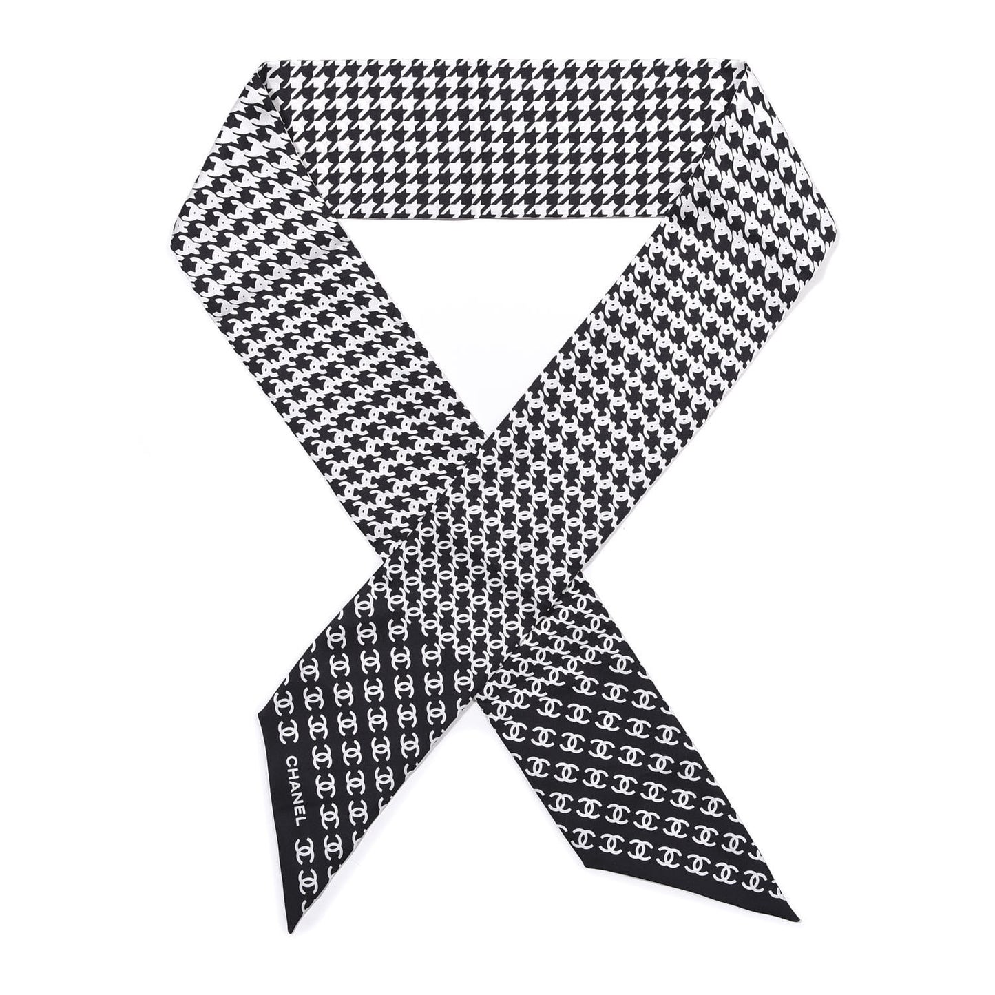 Silk CC Scarf Black