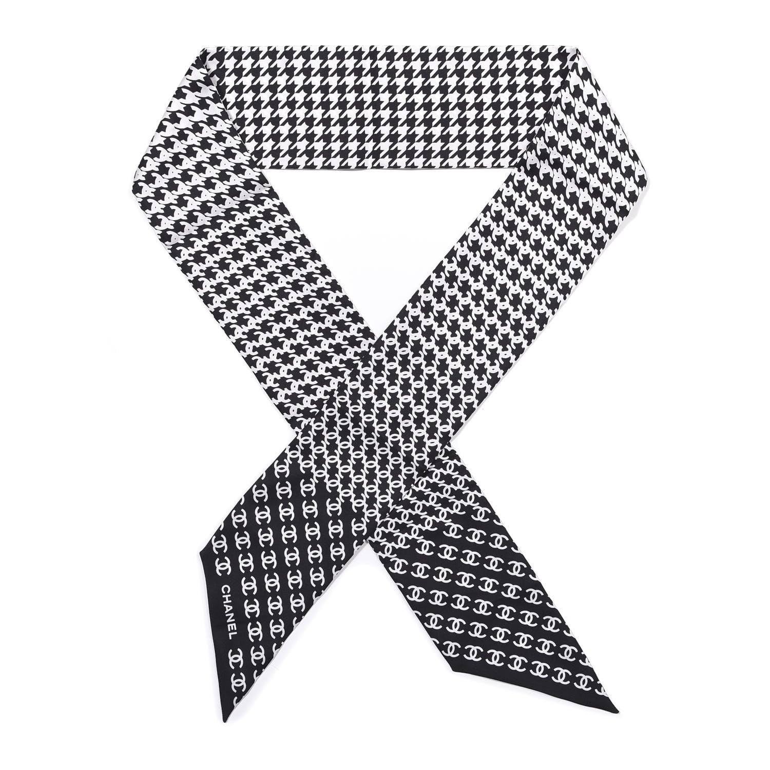 Chanel Silk CC Scarf Black 1 of 4