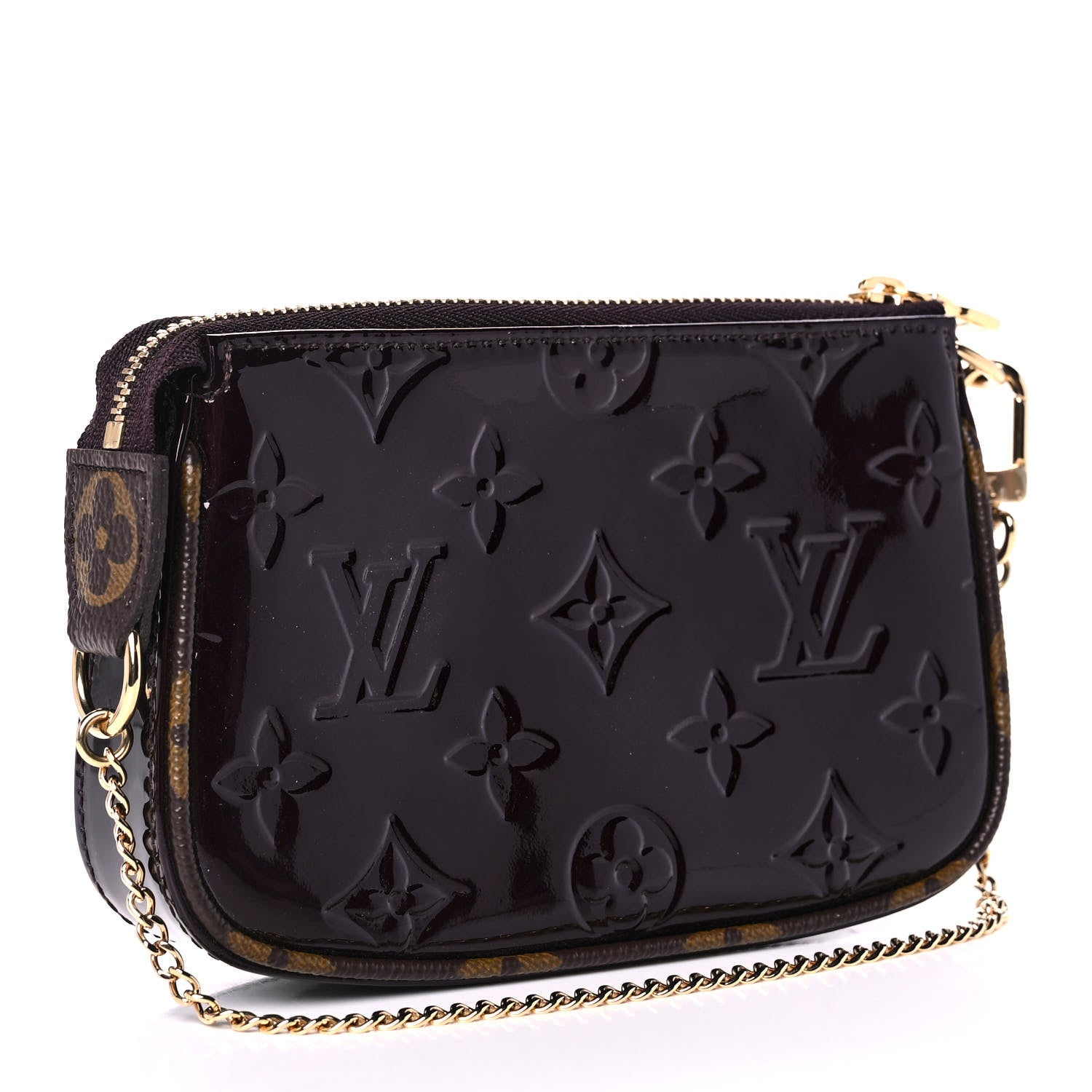 Louis Vuitton Vernis Monogram Mini Pochette Accessories Amarante 2 of 10