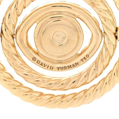 David Yurman 18K Yellow Gold Diamond Emerald Evil Eye Mobile Amulet Pendant 3 of 3
