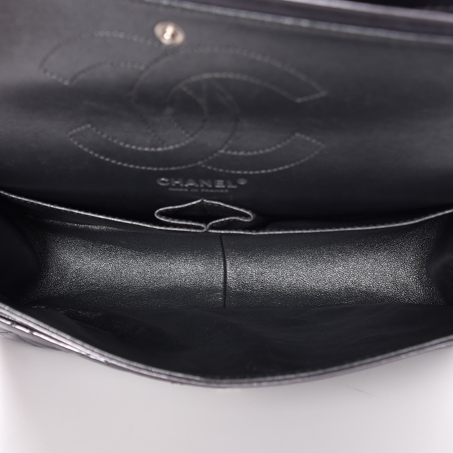 Chanel Metallic Aged Calfskin Quilted 2.55 Reissue 226 Flap Dark Silver 6 of 10
