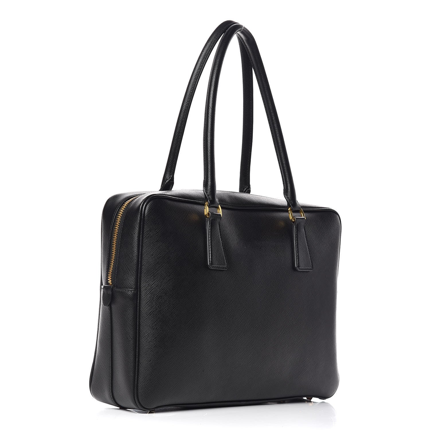 Prada Saffiano Lux Bauletto Black 3 of 9
