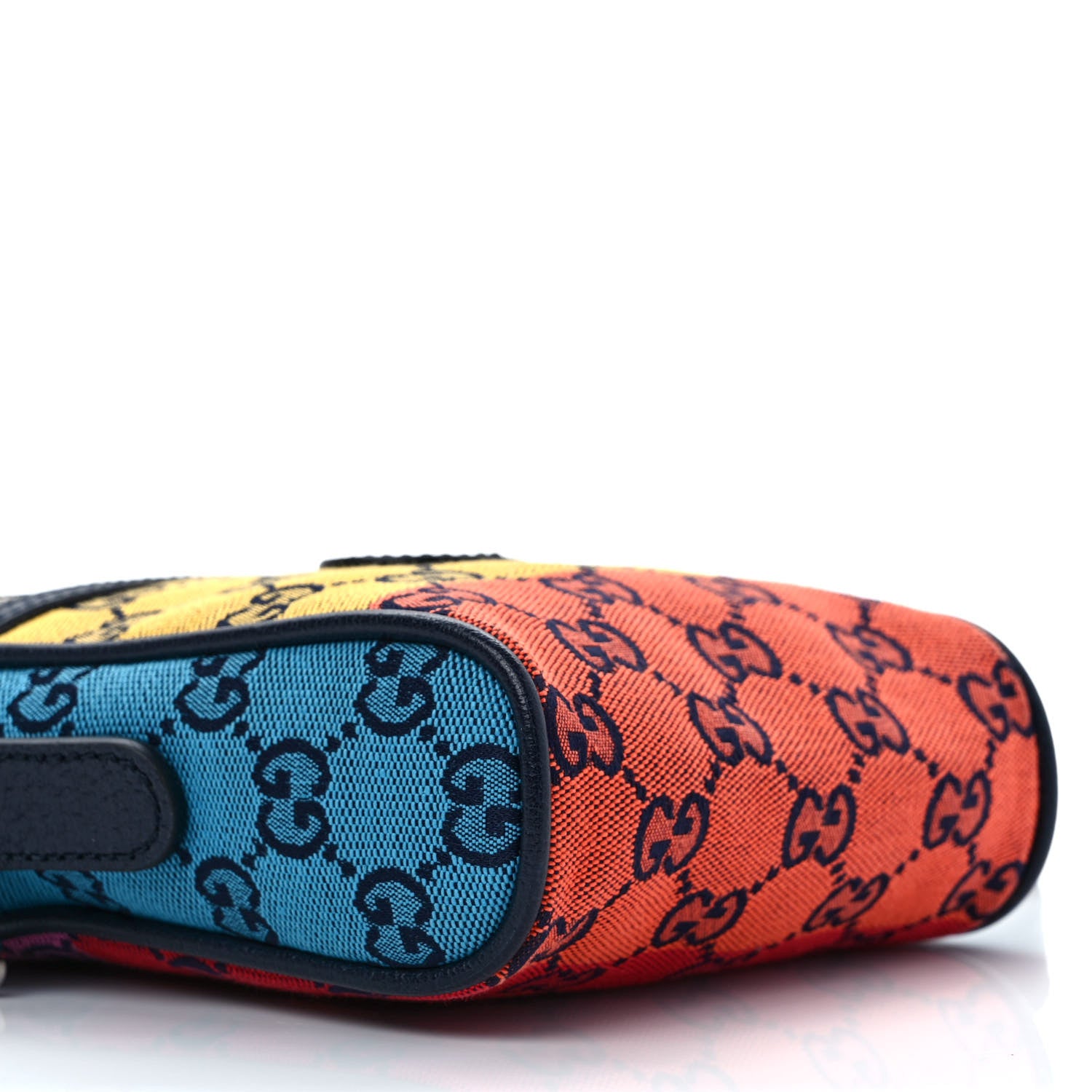 Gucci Monogram Multicolor Mini Retro Interlocking G Messenger Blue Rainbow Light Blue 5 of 9