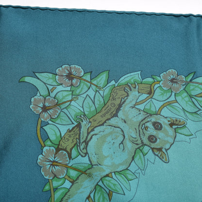 Hermes Silk Dip Dye Jungle Love Scarf 90 Menthol Canard Ocre 9 of 11