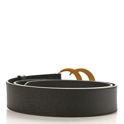 Gucci Textured Dollar Calfskin Double G 40mm Belt 95 38 Dark Cocoa 2 of 6