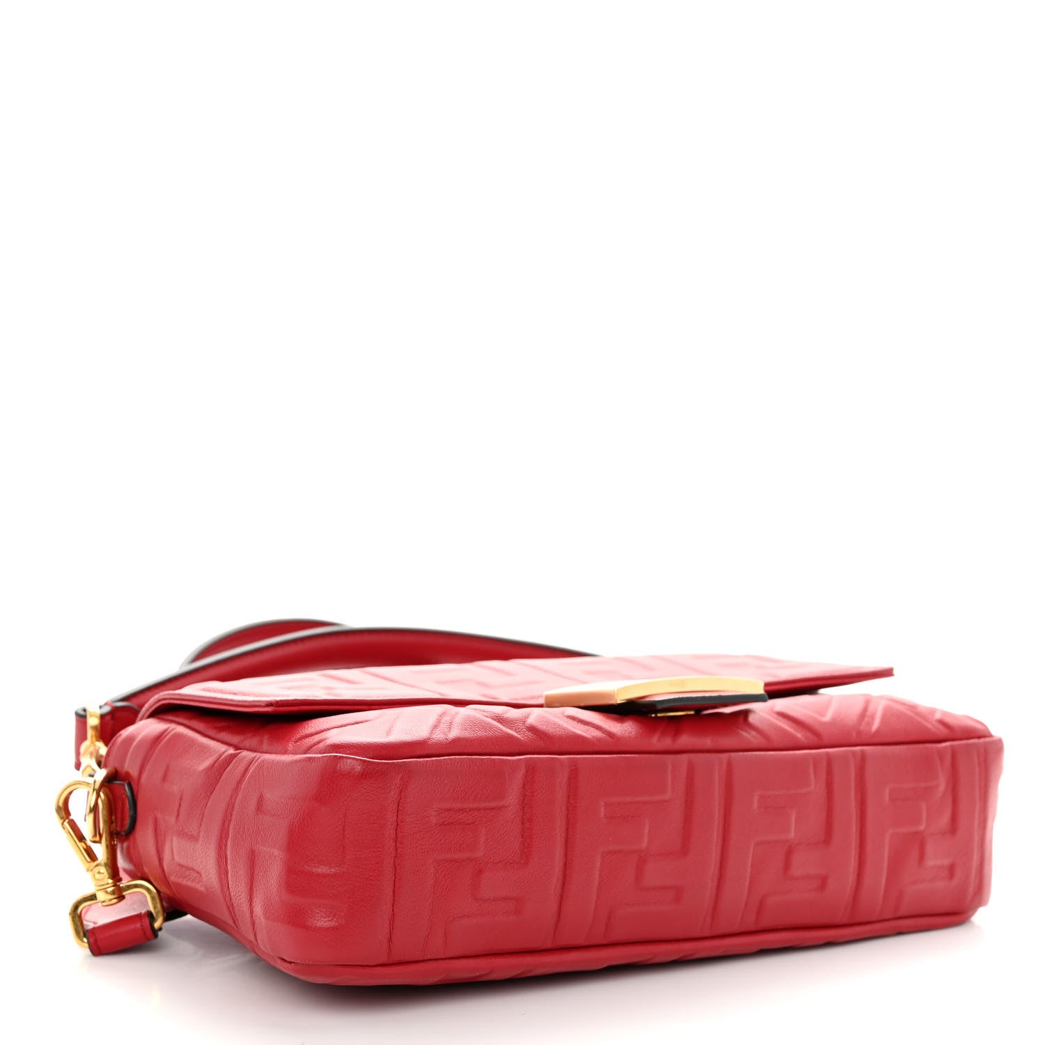Fendi Nappa FF 1974 Embossed Baguette Fragola 4 of 9