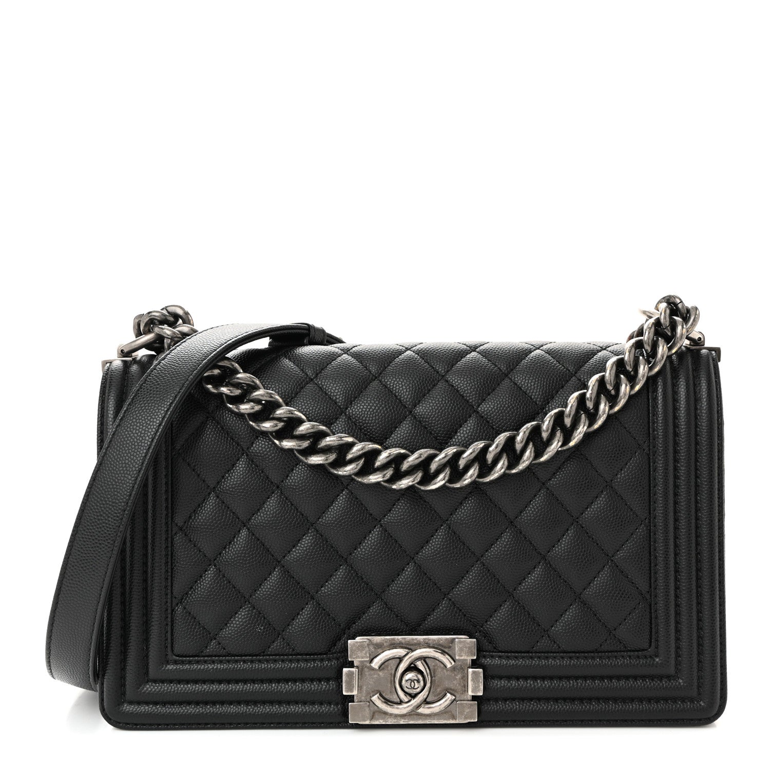 Chanel Caviar Quilted Medium Boy Flap Black 1 of 10