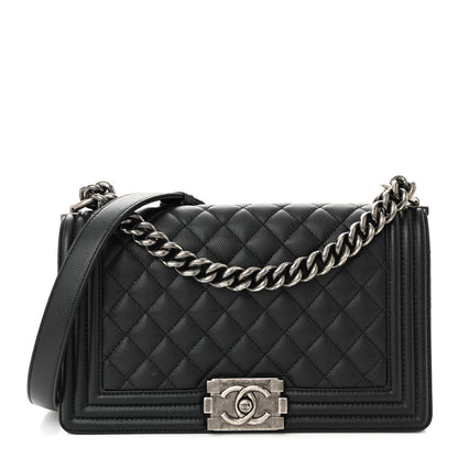 Chanel Caviar Quilted Medium Boy Flap Black 1 of 10