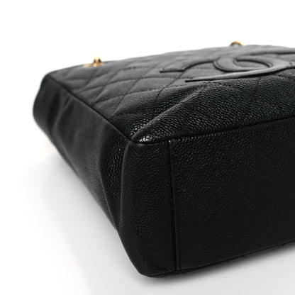Chanel Caviar Quilted Petit Shopping Tote PST Black 8 of 9
