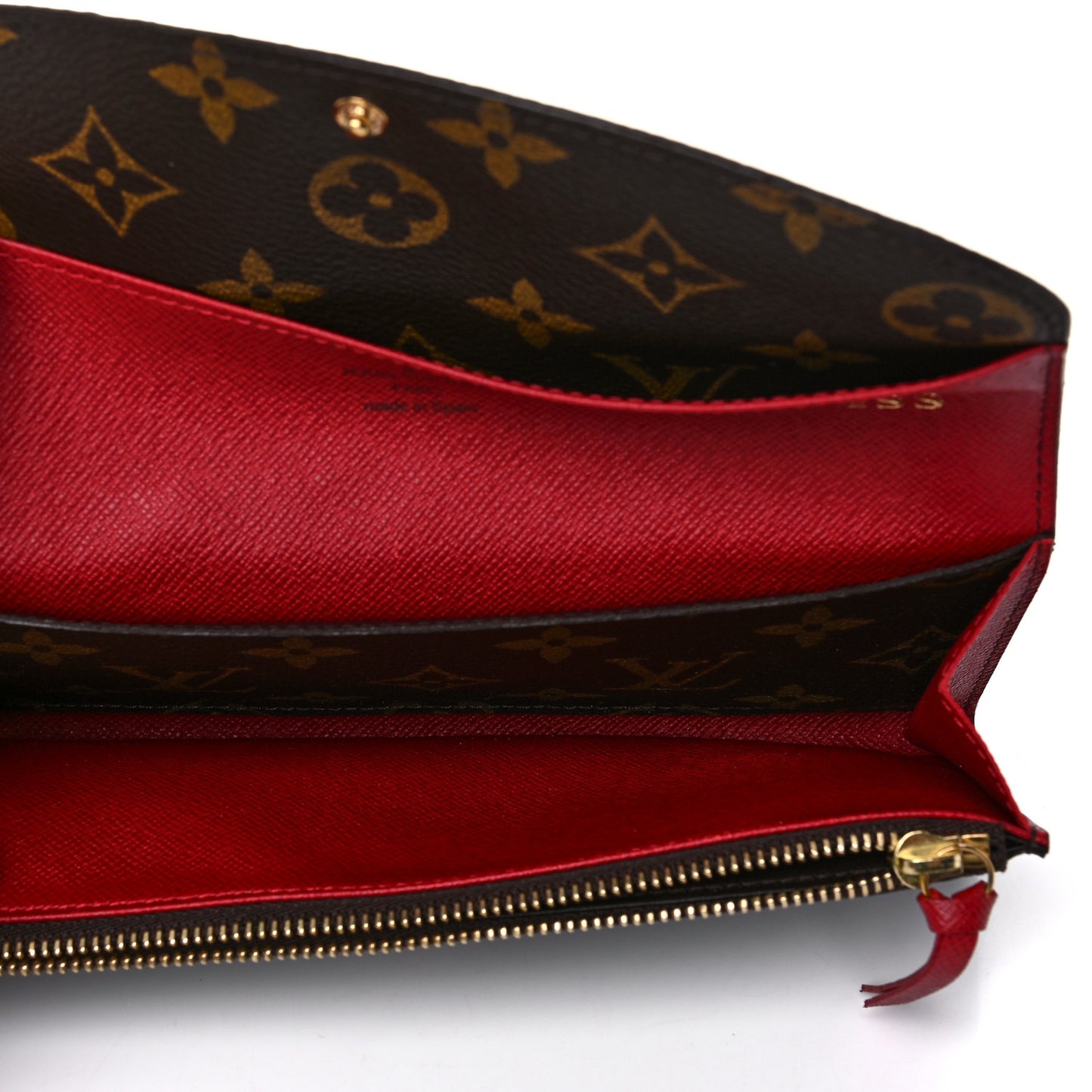 Monogram Emilie Wallet Red