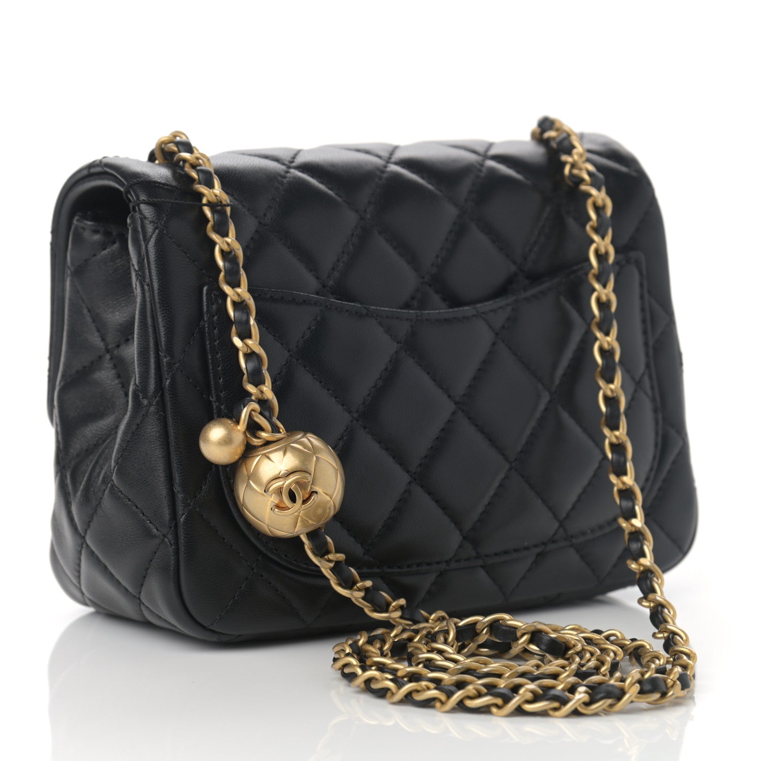 Chanel Lambskin Quilted Mini Pearl Crush Flap Black 3 of 12