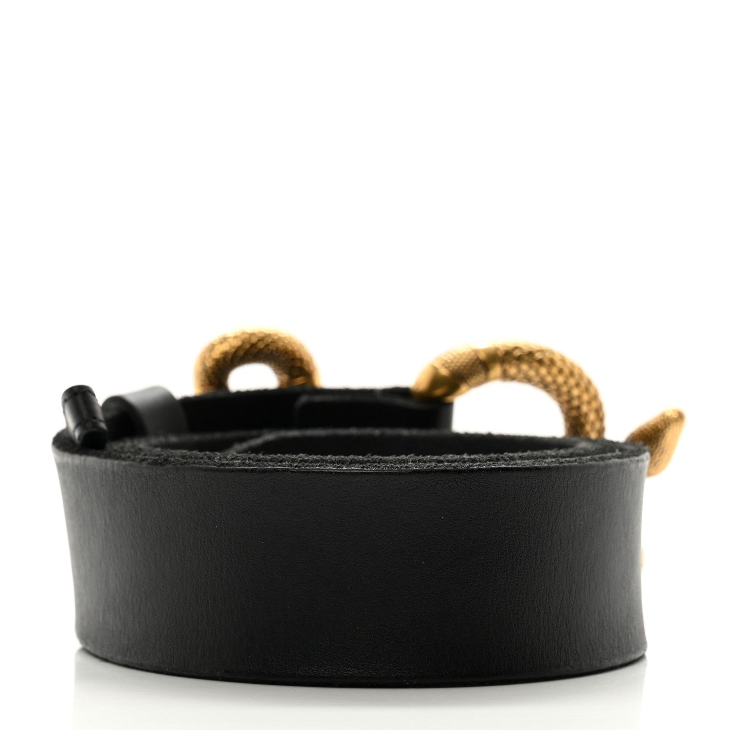 Gucci Calfskin Snake Belt 85 34 Black 2 of 5