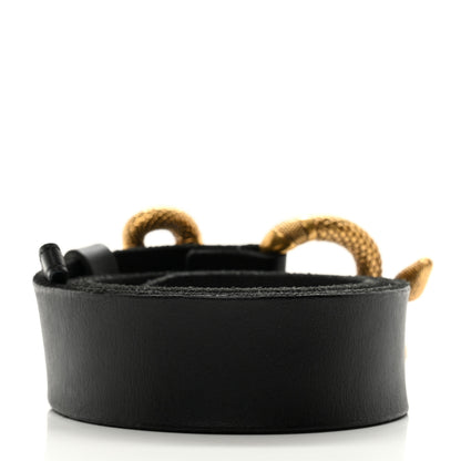 Gucci Calfskin Snake Belt 85 34 Black 2 of 5
