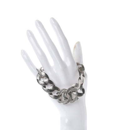 Chanel Crystal CC Chain Link Bracelet Grey 2 of 6