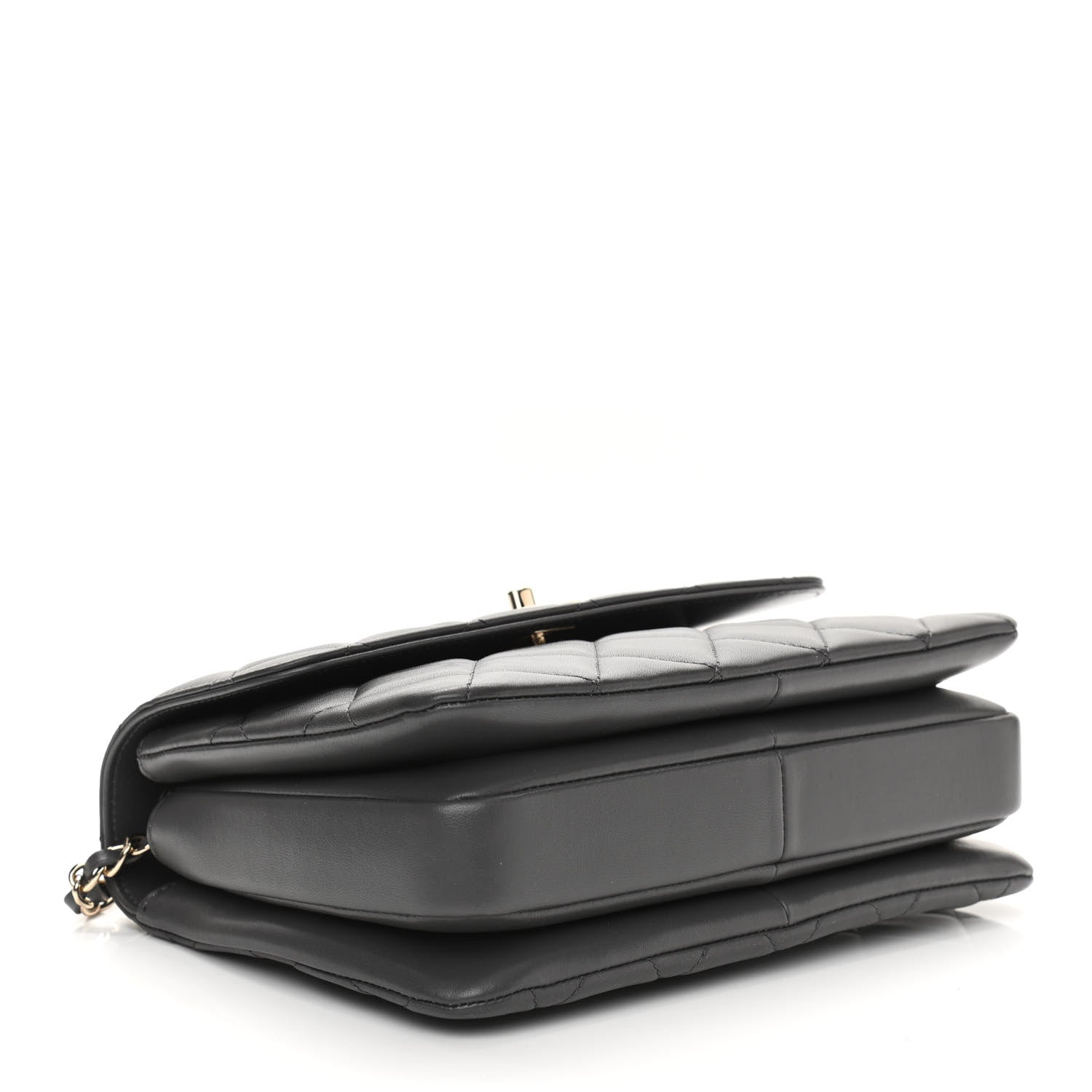 Chanel Lambskin Quilted Small Trendy CC Dual Handle Flap Bag Dark Grey 4 of 12