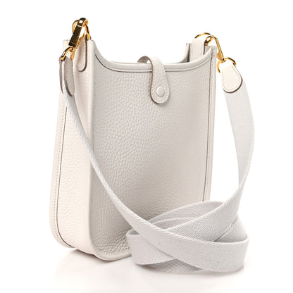 Hermes Taurillon Clemence Amazone Evelyne TPM Gris Pale 3 of 11