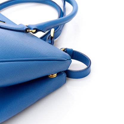 Prada Saffiano Lux Medium Galleria Double Zip Tote Azzurro 22 of 23