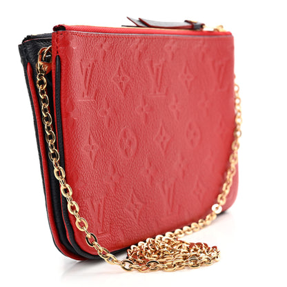 Louis Vuitton Empreinte Double Zip Pochette Marine Rouge 3 of 12