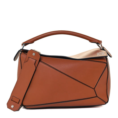 Loewe Calfskin Medium Puzzle Bag Tan 1 of 11
