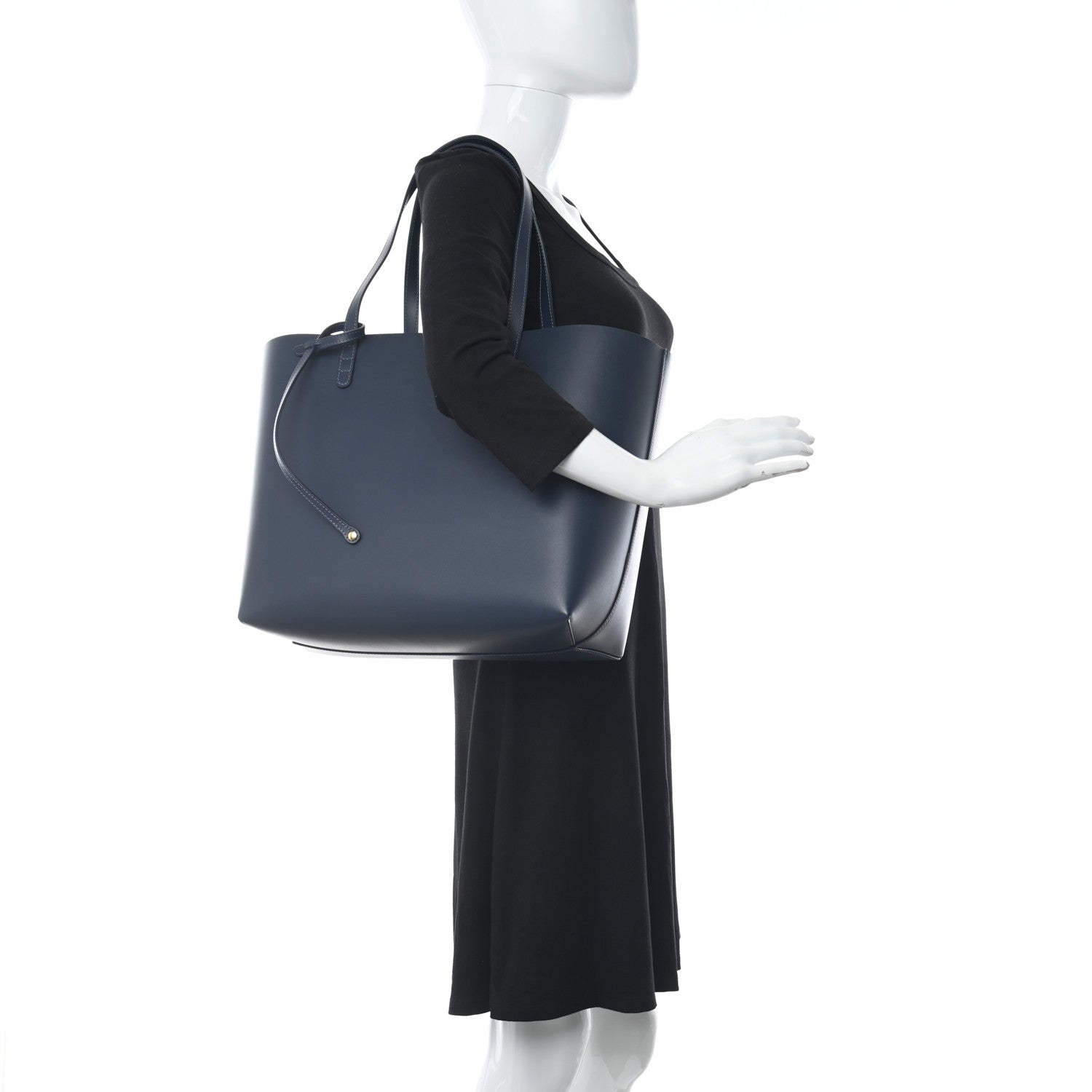 Mansur Gavriel Calfskin Large Shopping Tote Blue 2 of 12
