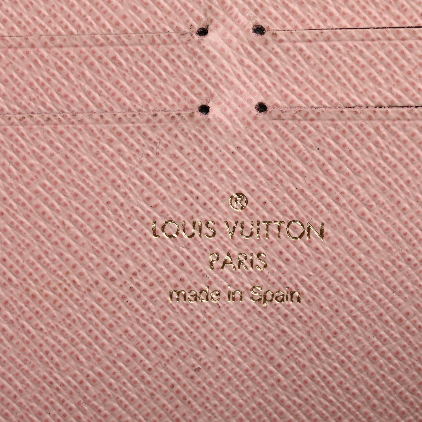 Damier Ebene Clemence Wallet Rose Ballerine