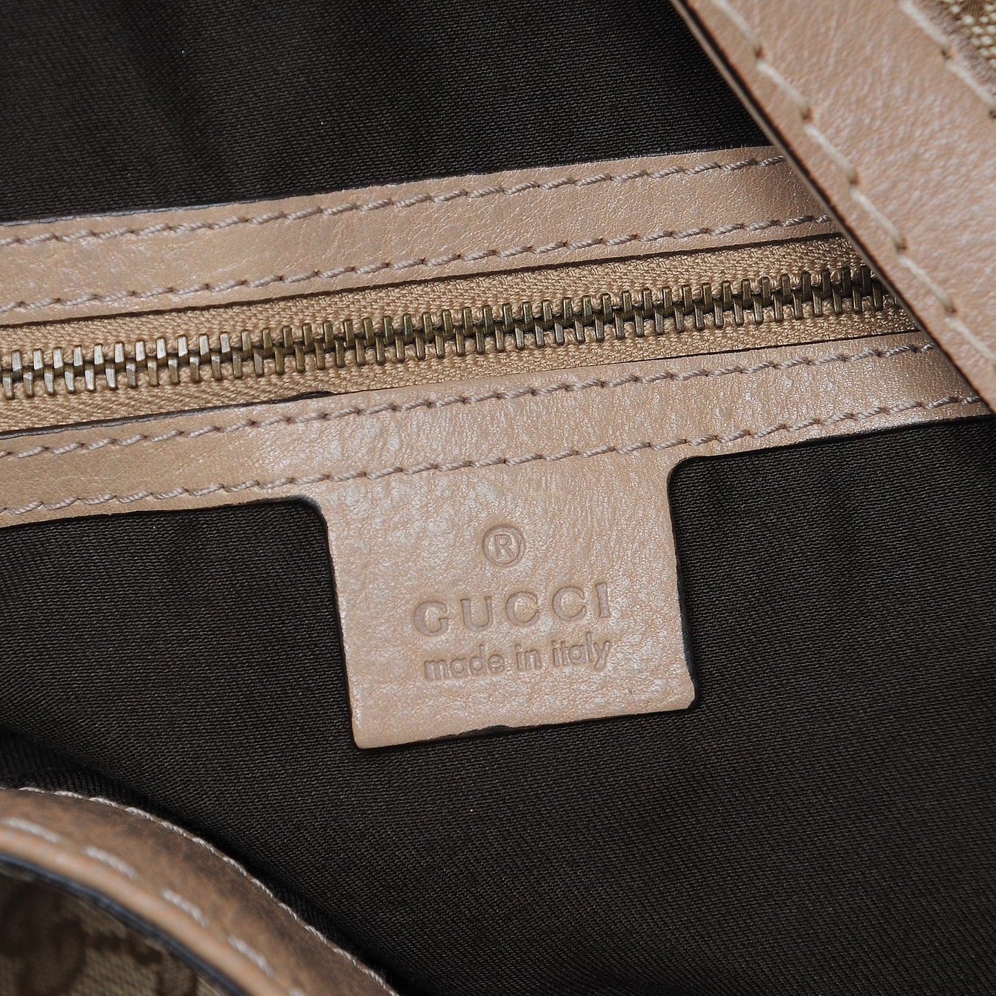 Monogram Large Jockey Hobo Beige