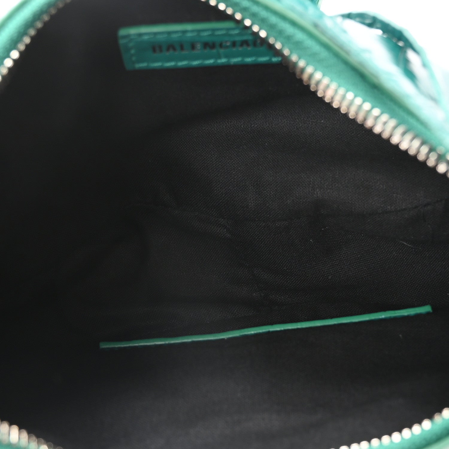 Balenciaga Extra Supple Calfskin Crystal Crocodile Embossed Le Cagole Shoulder Bag XS Jade 5 of 11