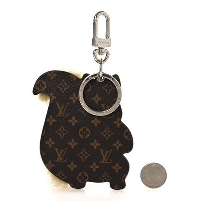 Louis Vuitton Mink Fur Squirrel Bag Charm Key Holder 2 of 4