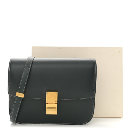 Celine Box Calfskin Medium Classic Box Flap Bag Classic Green 21 of 21