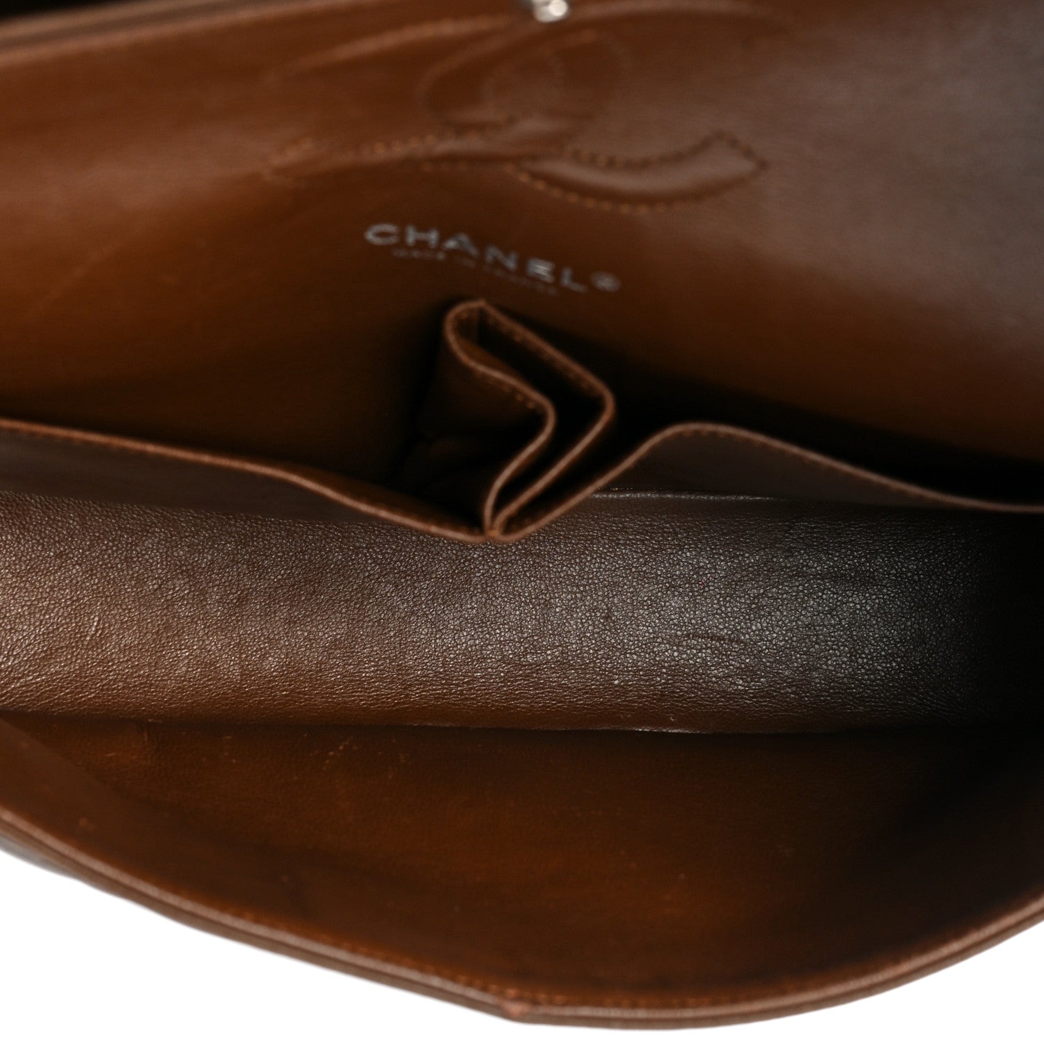 Chanel Lambskin Quilted Medium Double Flap Brown 10 of 38