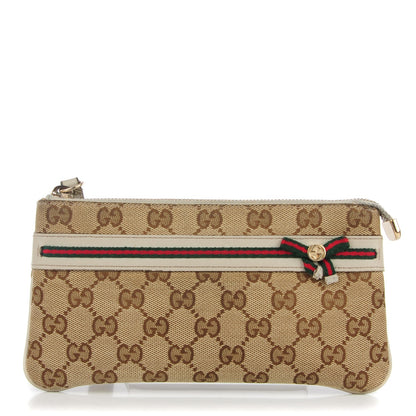 Gucci Monogram Mayfair Wristlet Off White 1 of 10