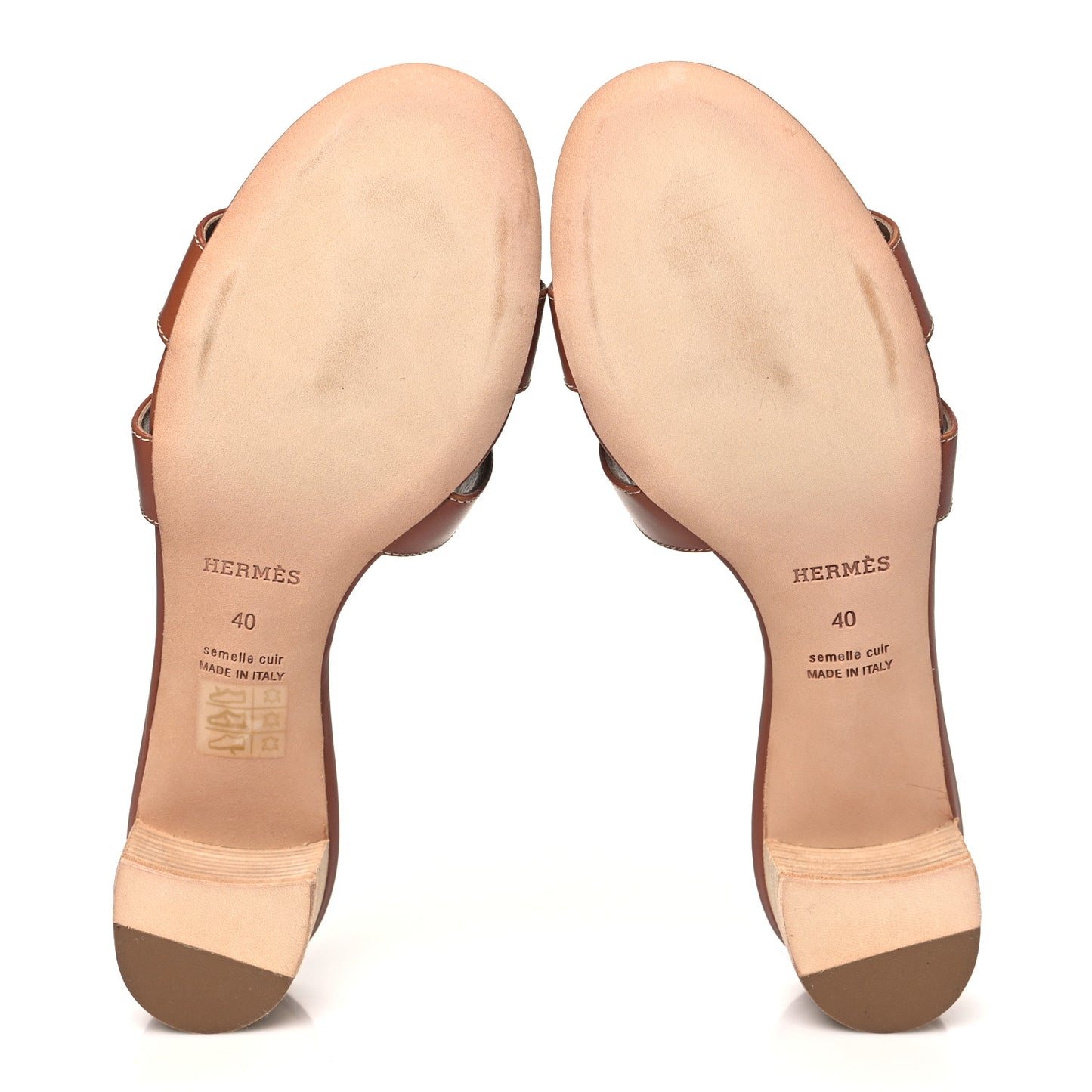 Calfskin Oasis Sandals 40 Gold