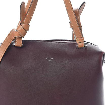 Celine Lambskin Small Soft Cube Satchel Burgundy 7 of 9