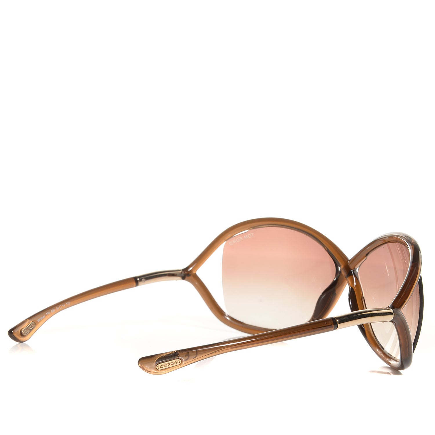 Tom Ford Whitney Oversized Soft Round Sunglasses Dark Brown 2 of 4