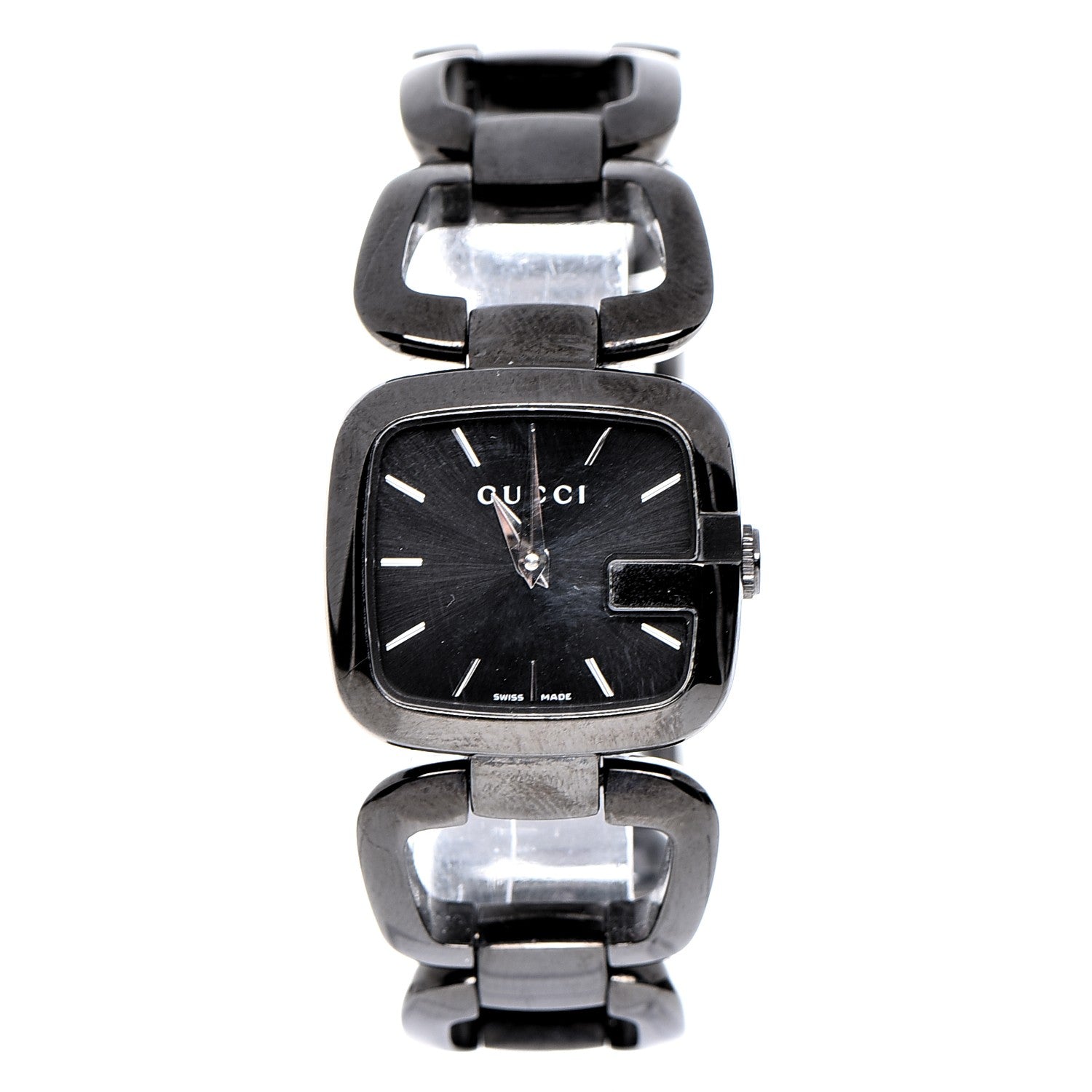 Gucci PVD Stainless Steel 24mm G-Gucci Square Quartz Watch Black 1 of 7