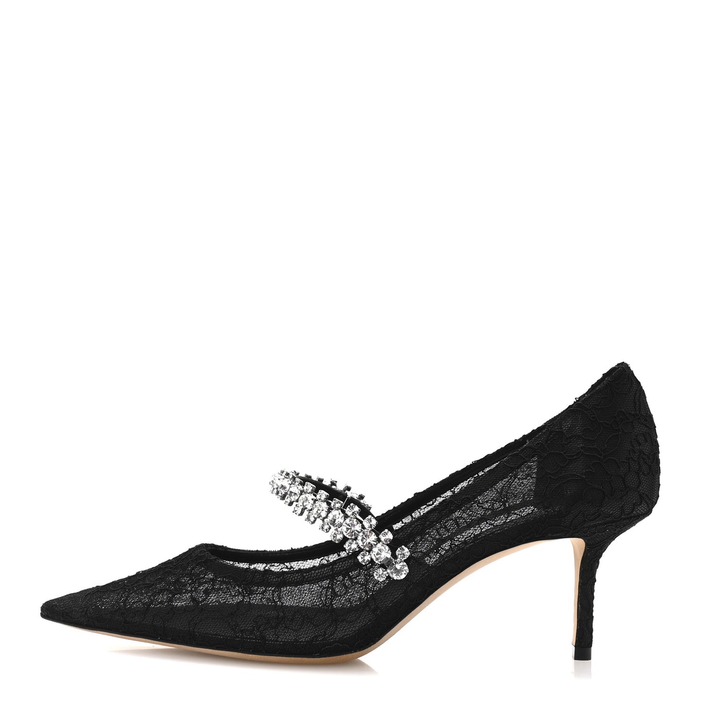 Lace Crystal Bing 65 Pumps 40.5 Black